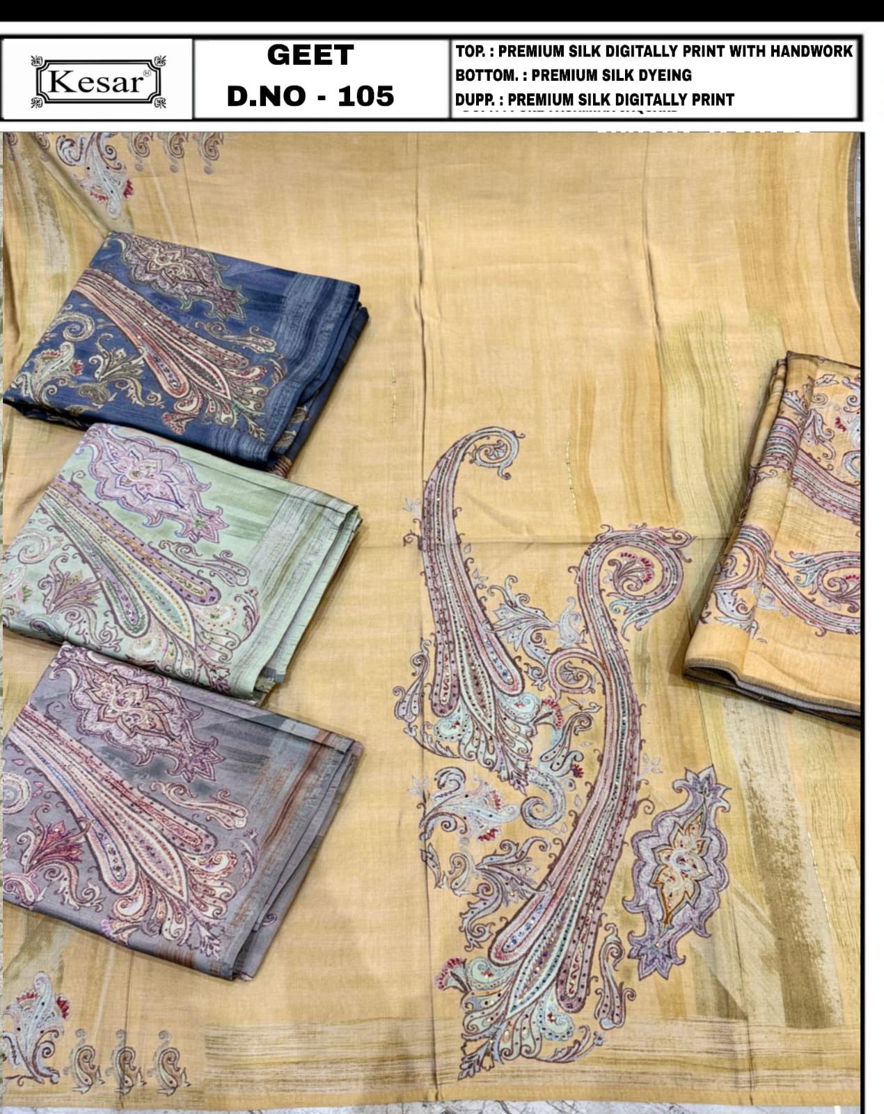 Geet Kesar Silk Salwar Suits Manufacturer Gujarat