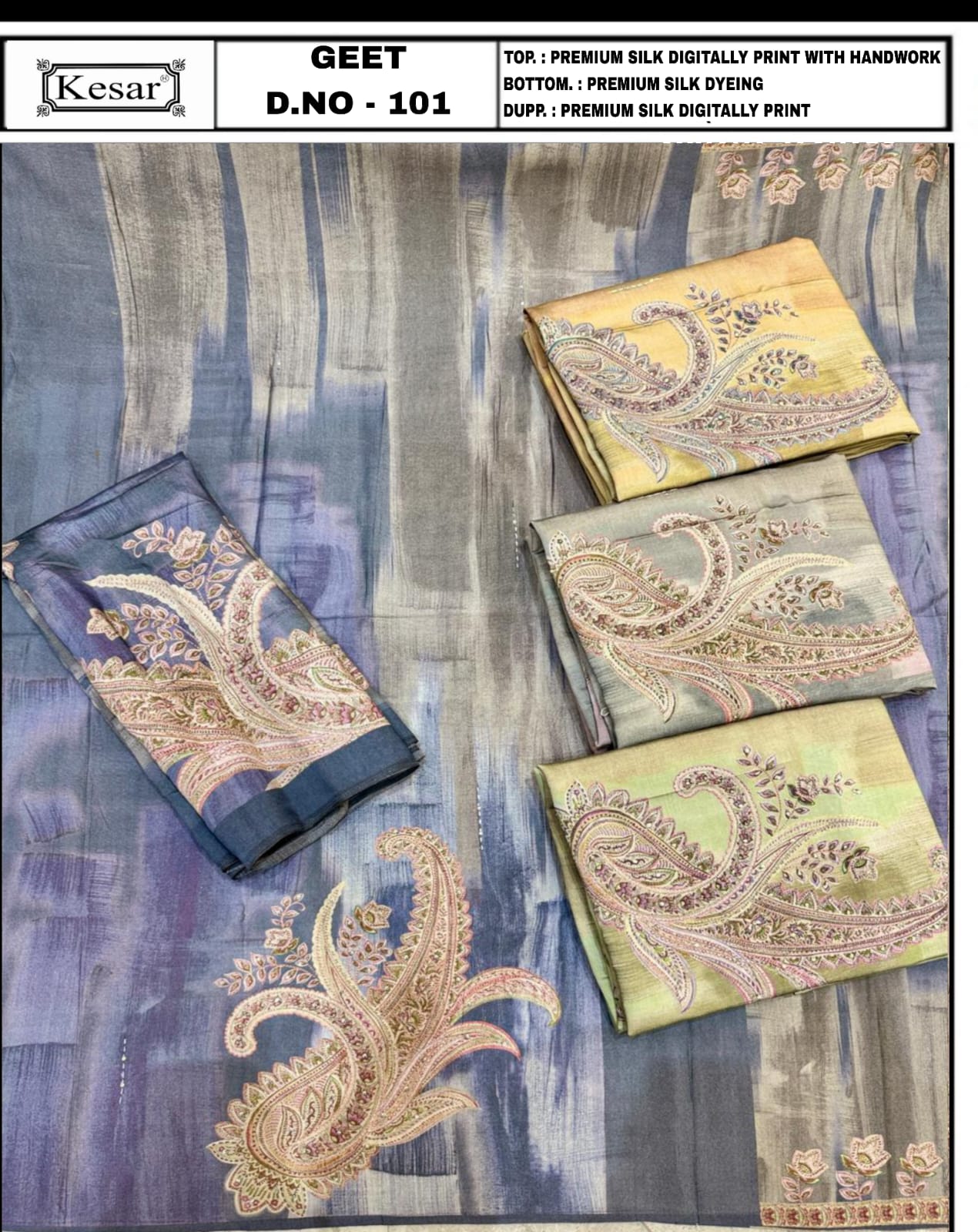 Geet Kesar Silk Salwar Suits Manufacturer Gujarat