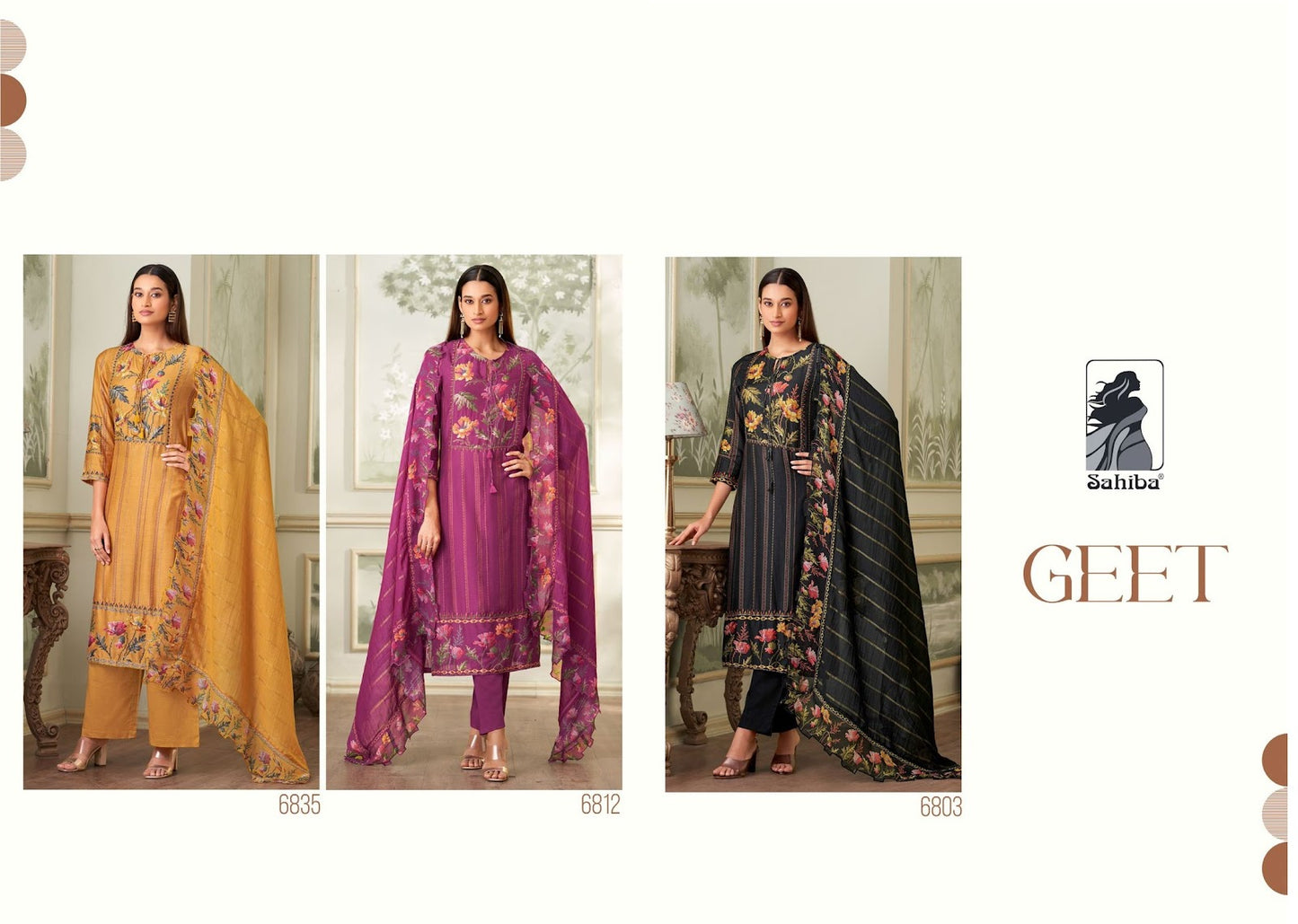 Geet Sahiba Muslin Silk Plazzo Style Suits Exporter Gujarat
