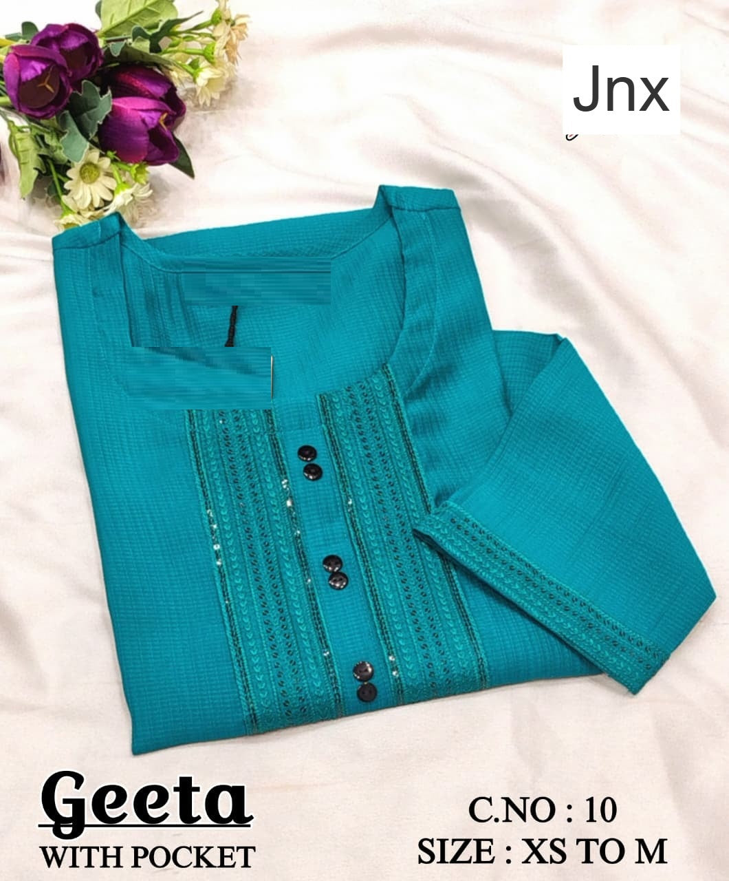 Geeta Jnx Berlin Kurti With Pocket Wholesale Price