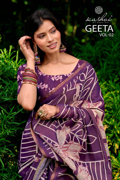 Geeta Vol 2 Kashvi Creation Erode Silk Sarees Exporter