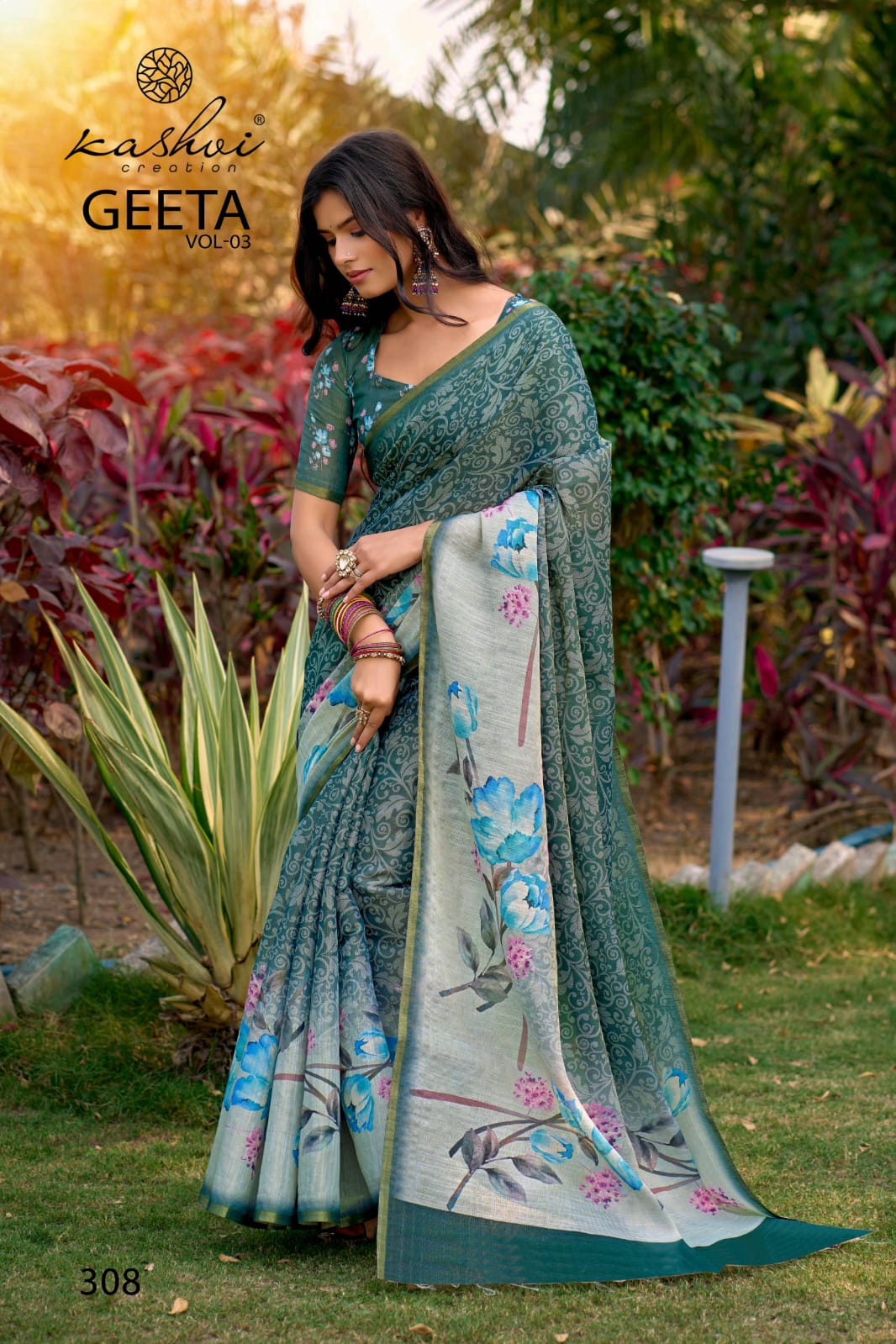 Geeta Vol 3 Kashvi Creation Erode Silk Sarees Wholesaler