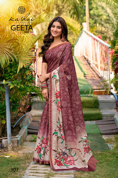 Geeta Vol 3 Kashvi Creation Erode Silk Sarees Wholesaler