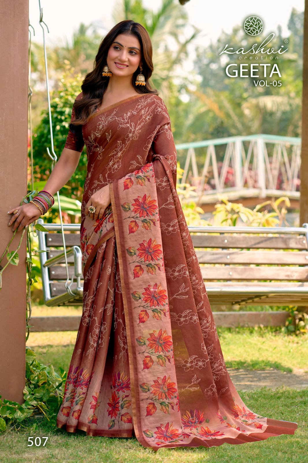 Geeta Vol 5 Kashvi Creation Erode Silk Sarees Wholesale