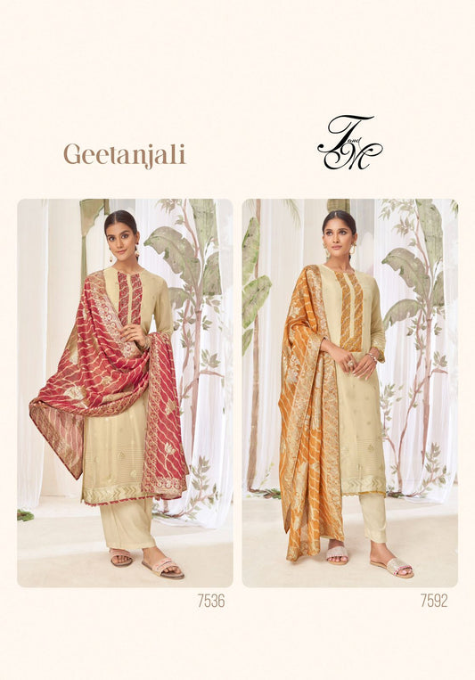 Geetanjali Tm Jacquard Pant Style Suits Manufacturer