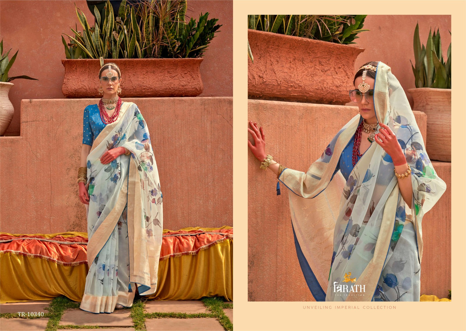 Geetanjali Trirath Organza Silk Sarees Wholesaler