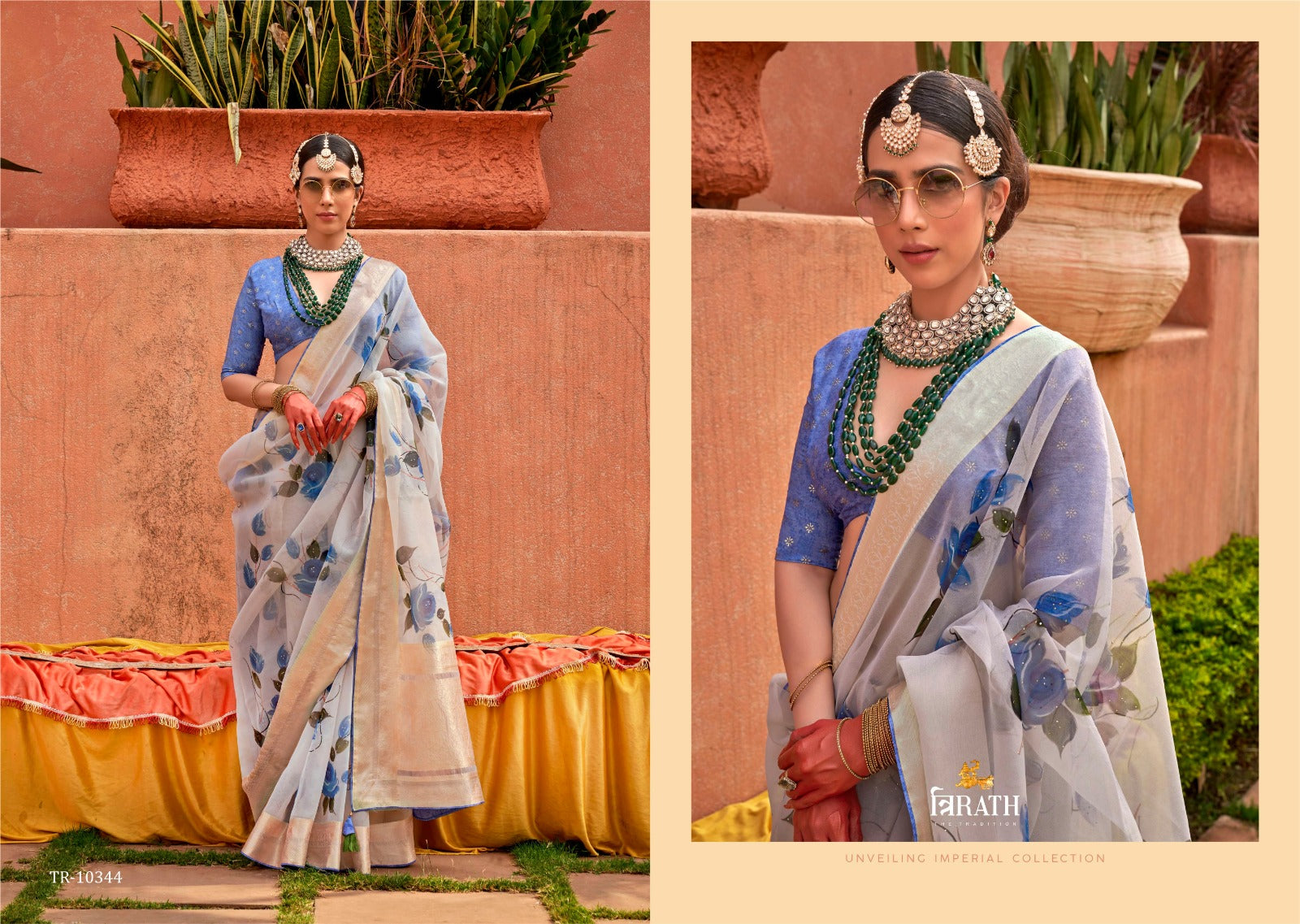 Geetanjali Trirath Organza Silk Sarees Wholesaler