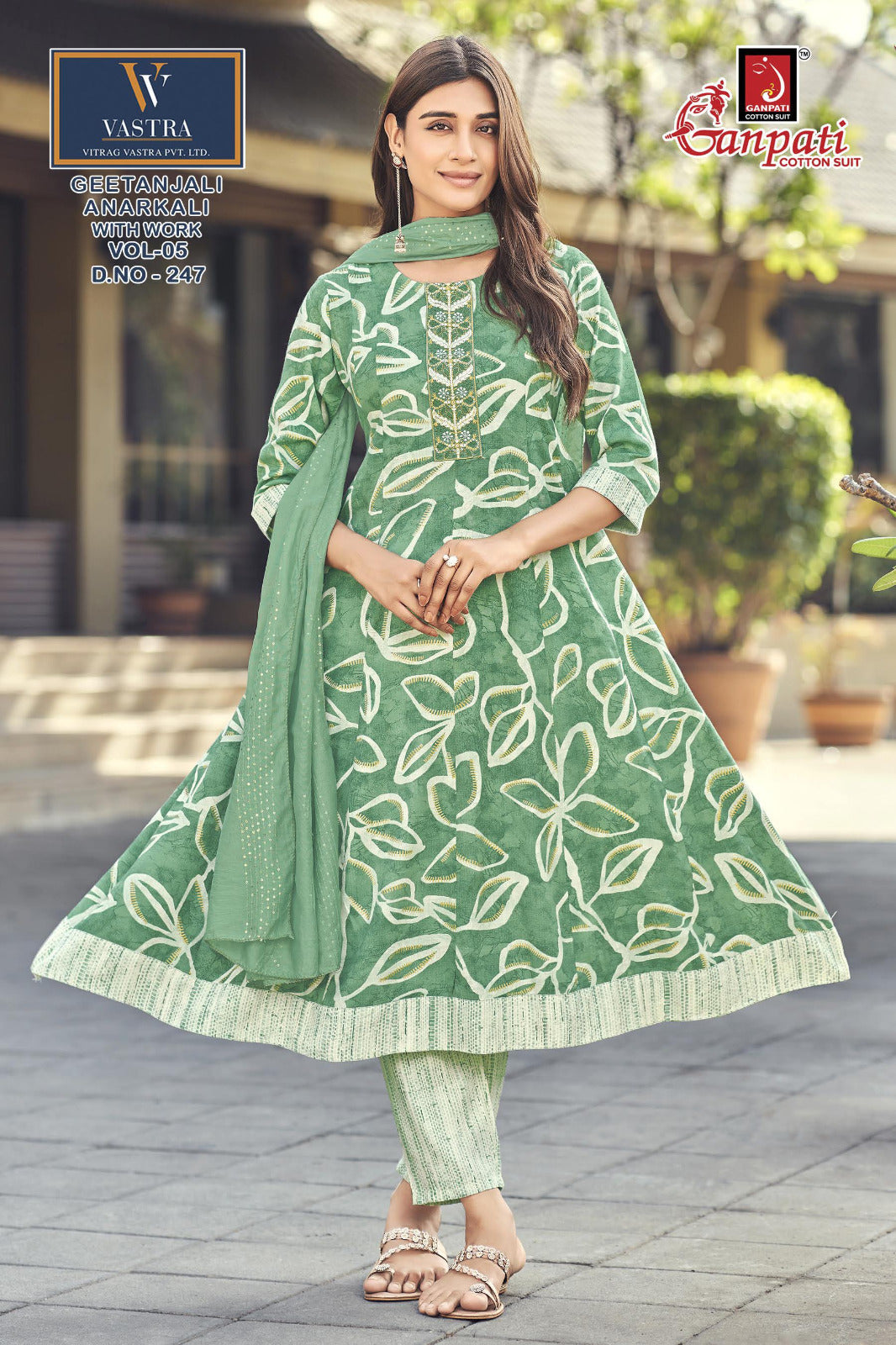 Geetanjali Vol 5 Ganpati Rayon Slub Readymade Anarkali Suits Manufacturer India