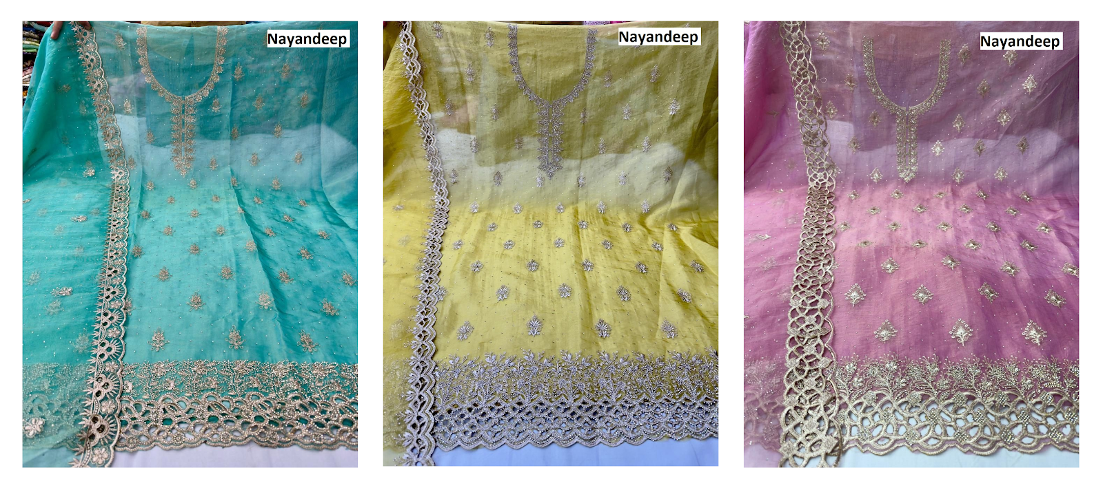Geetika Nayandeep Silk Salwar Suits Supplier India