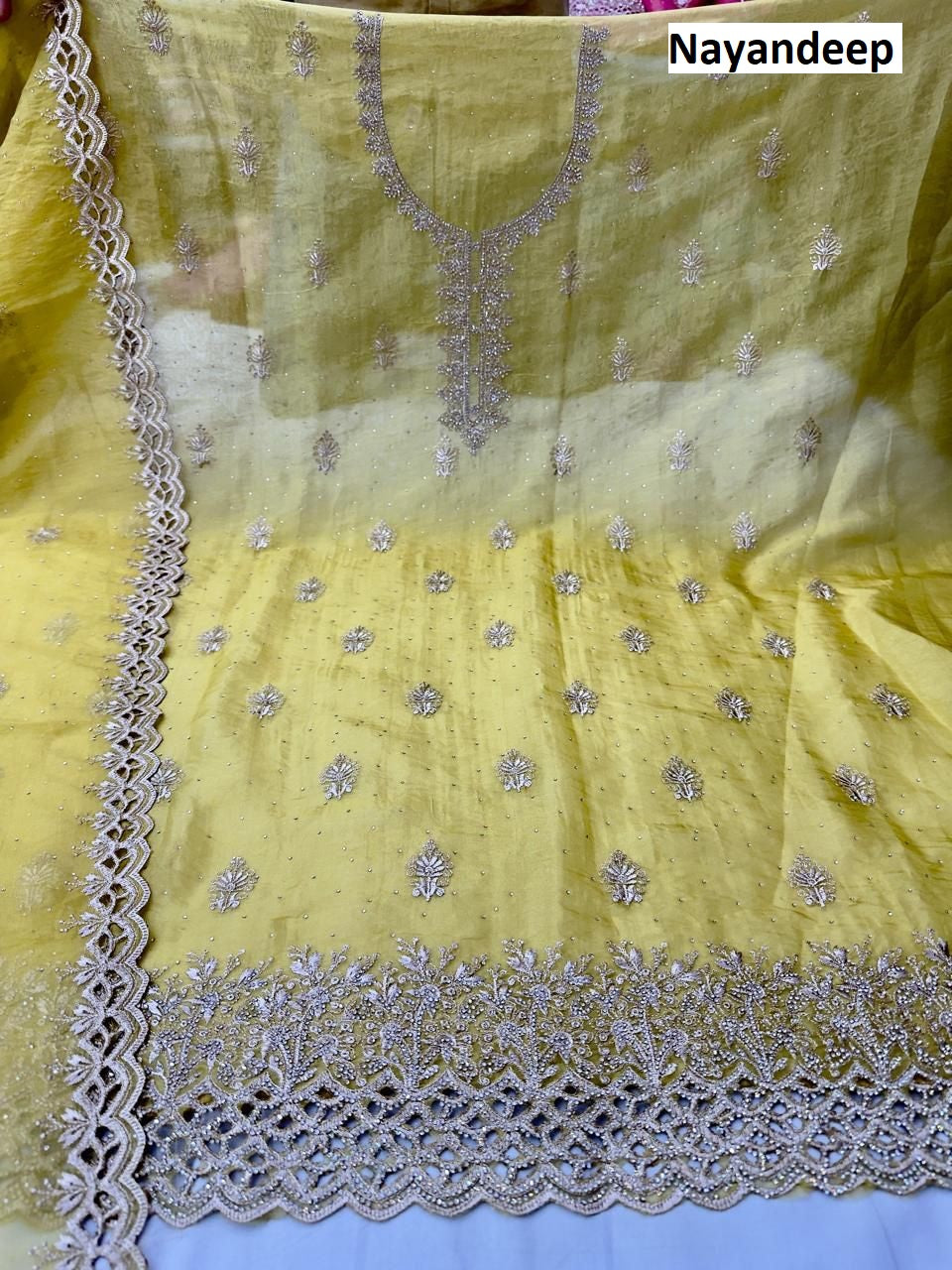 Geetika Nayandeep Silk Salwar Suits Supplier India