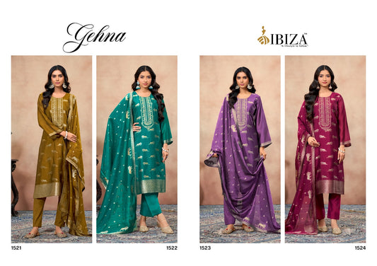 Gehna Ibiza Banglori Silk Pant Style Suits Wholesale Rate