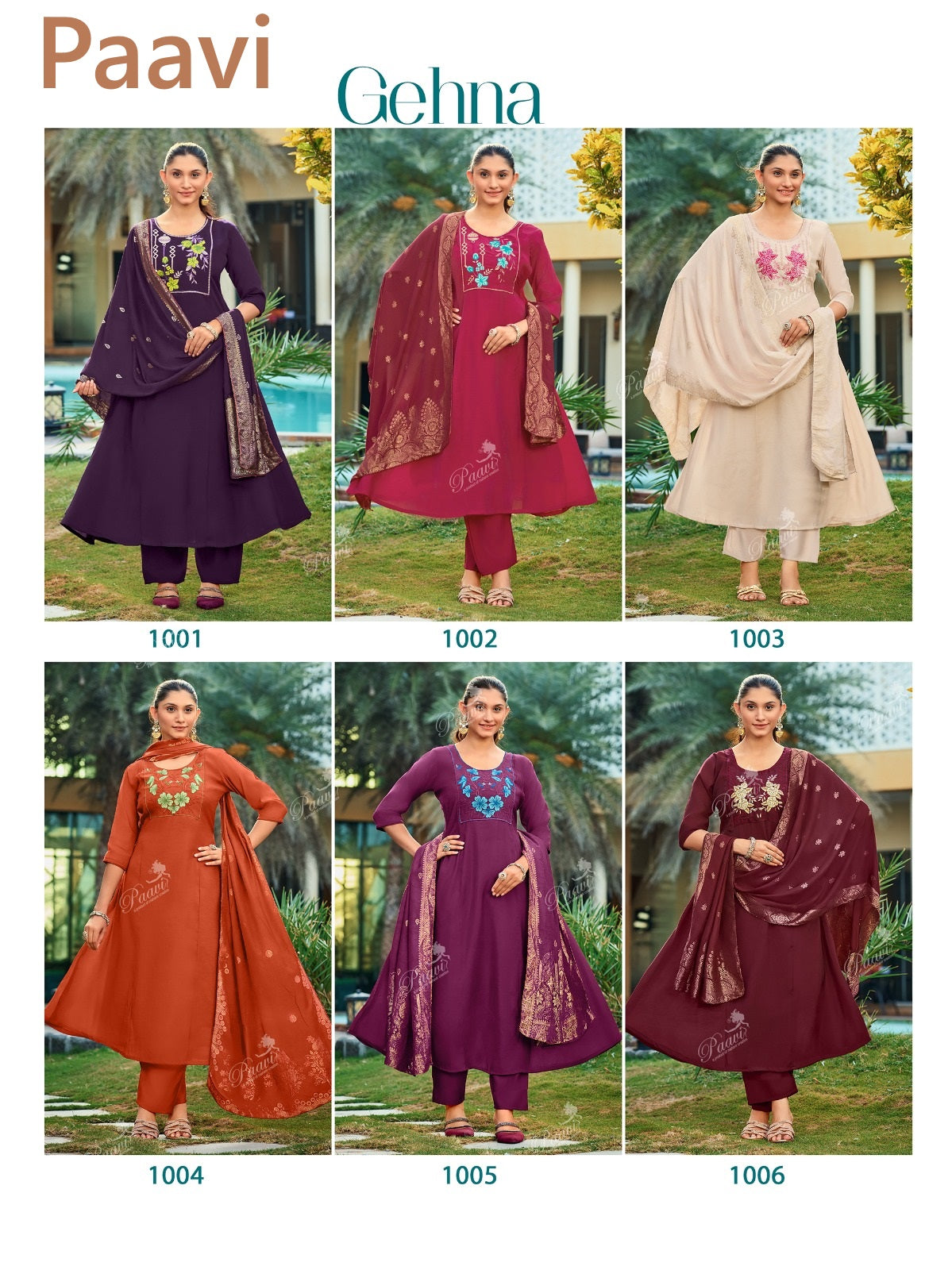 Gehna Paavi Chanderi Readymade Anarkali Suits Wholesale Rate
