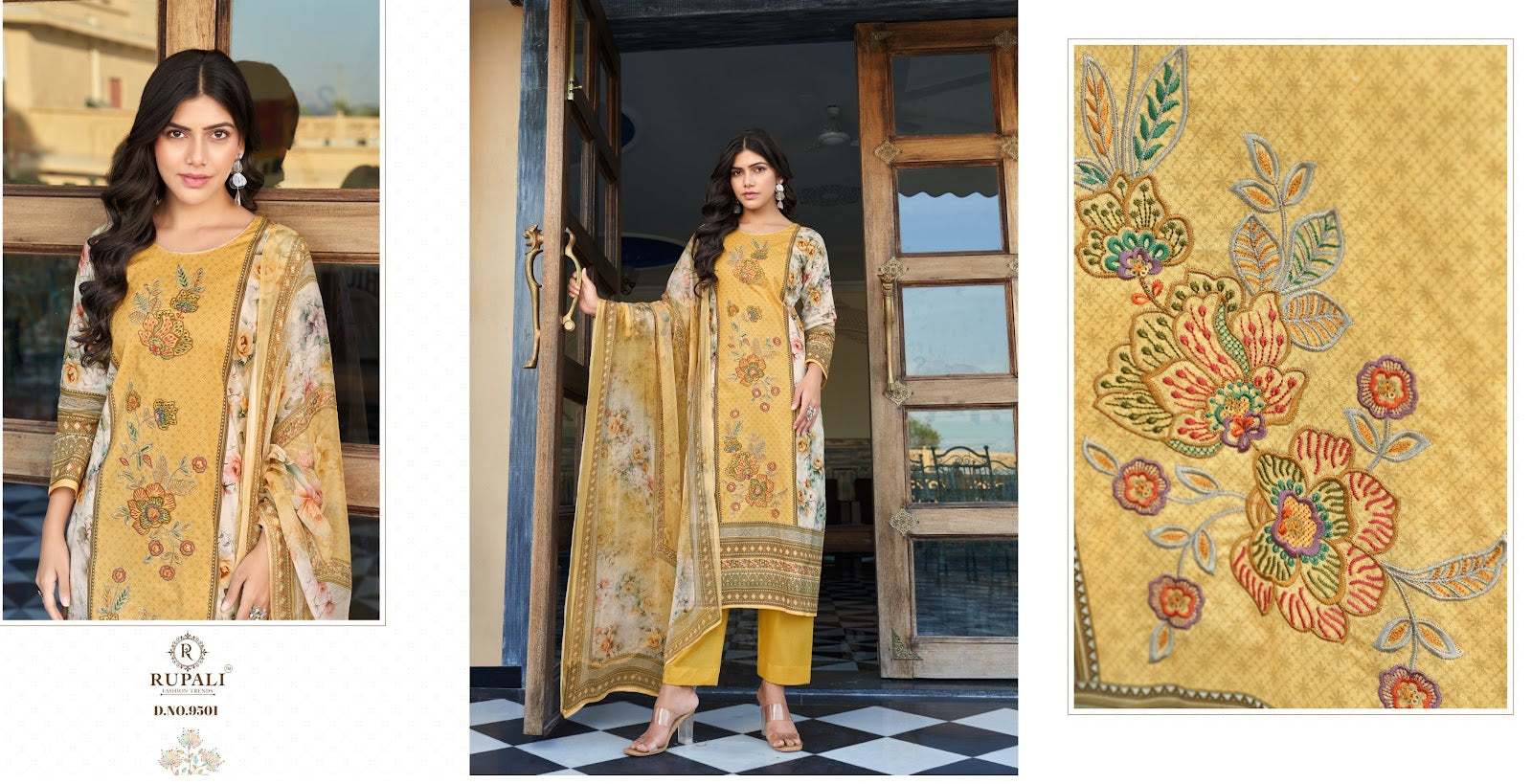 Gehna Rupali Pure Lawn Pant Style Suits Manufacturer