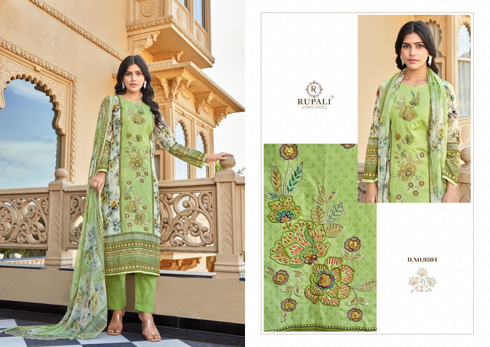 Gehna Rupali Pure Lawn Pant Style Suits Manufacturer