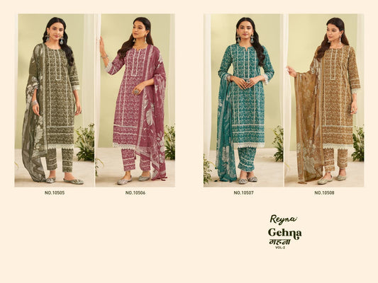 Gehna Vol 2 Reyna Cotton Pant Style Suits Manufacturer India