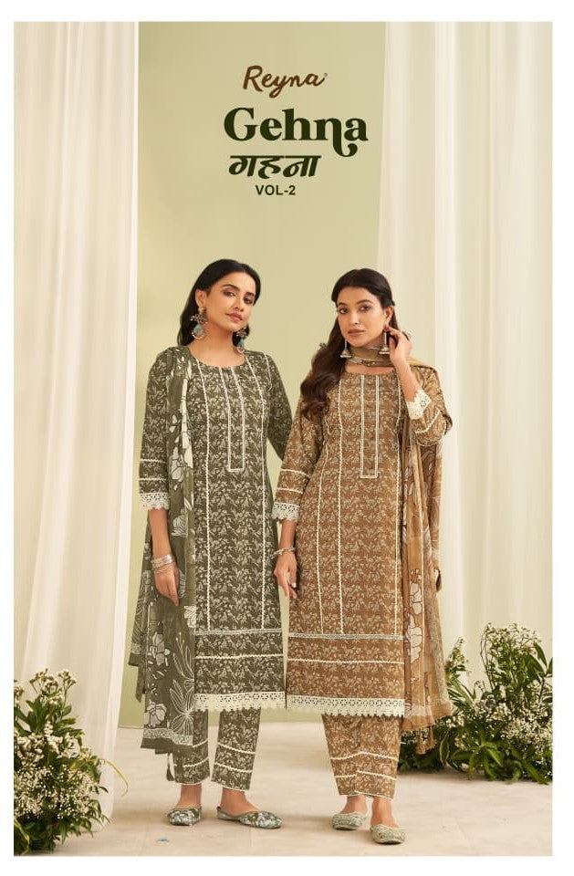Gehna Vol 2 Reyna Cotton Pant Style Suits Manufacturer India