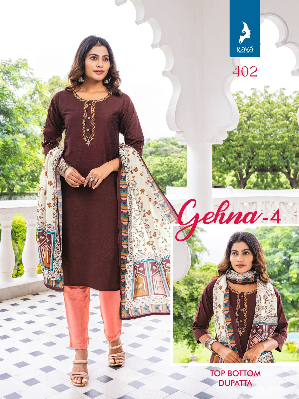 Gehna Vol 4 Kaya Silk Readymade Pant Style Suits Exporter Gujarat