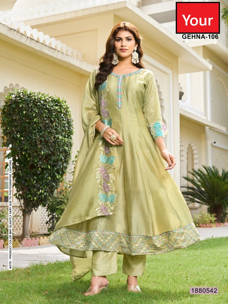Gehna Your Vichitra Silk Readymade Anarkali Suits Manufacturer Gujarat