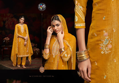 Gelina Four Dots Silk Pant Style Suits Wholesale Price