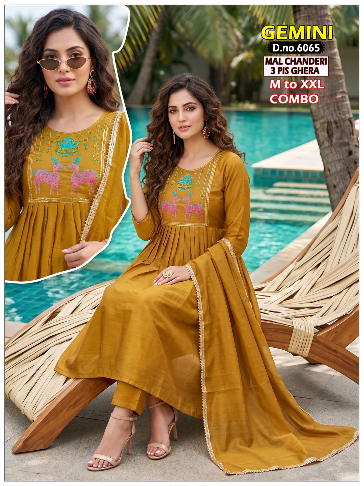 Gemini Bon50 Chanderi Readymade Anarkali Suits Wholesaler Gujarat