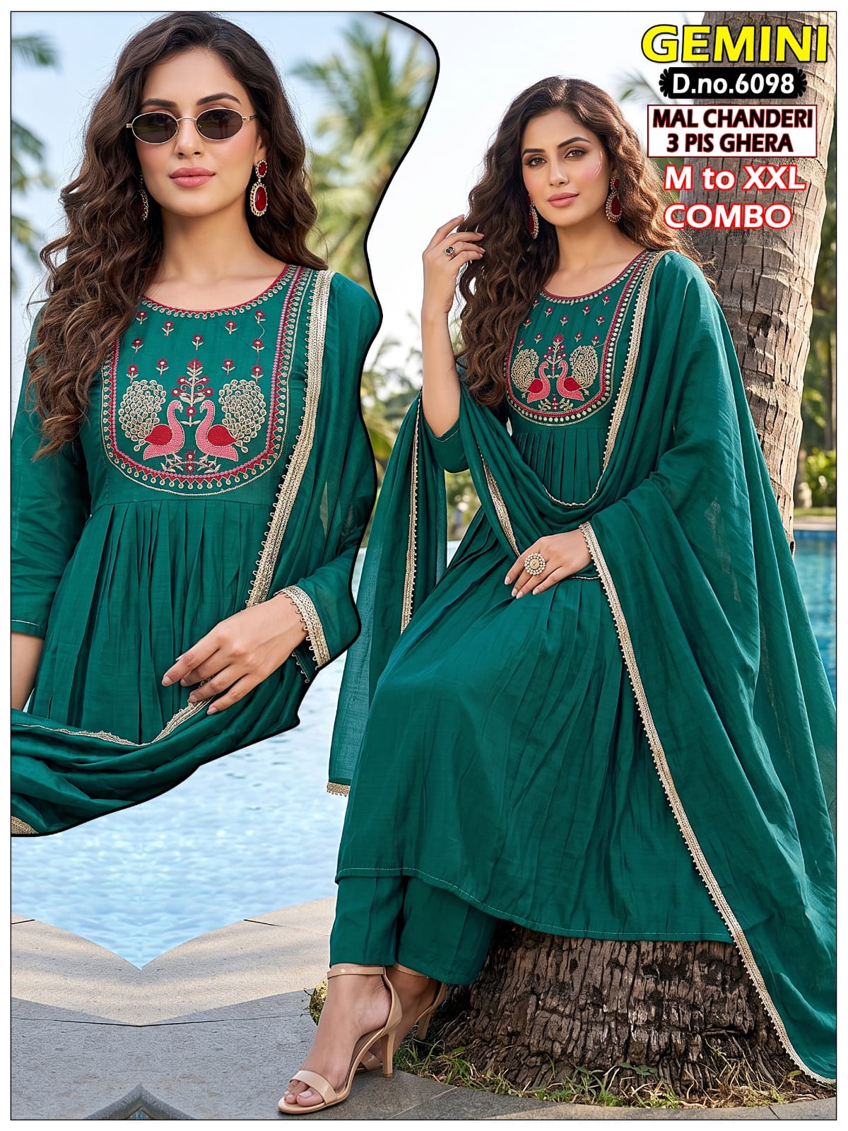 Gemini Bon50 Chanderi Readymade Anarkali Suits Wholesaler Gujarat