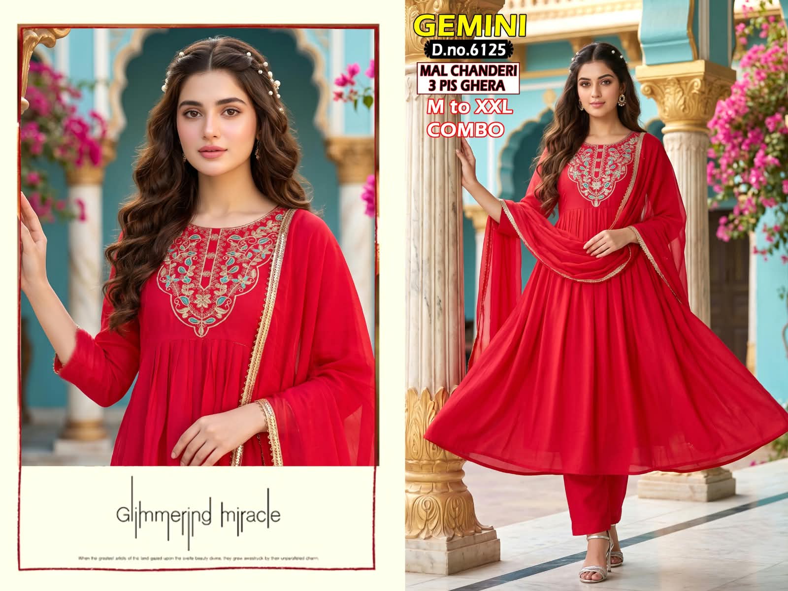 Gemini Bon50 Chanderi Readymade Anarkali Suits Wholesaler Gujarat