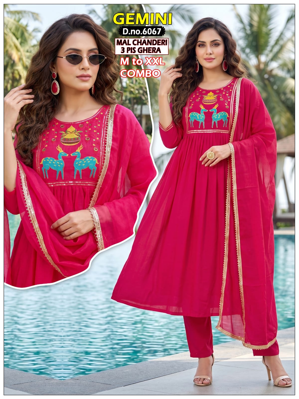 Gemini Bon50 Chanderi Readymade Anarkali Suits Wholesaler Gujarat