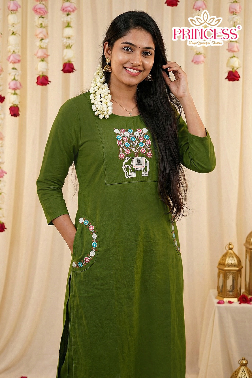 Gems Princess Creation Cotton Kurti Plazzo Set Wholesale Price
