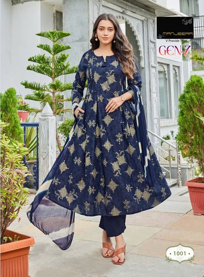 Gen-Z Manjeera Gadwal Readymade Anarkali Suits Wholesaler Gujarat
