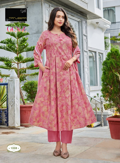 Gen-Z Manjeera Gadwal Readymade Anarkali Suits Wholesaler Gujarat