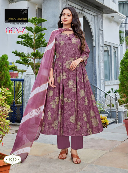Gen-Z Manjeera Gadwal Readymade Anarkali Suits Wholesaler Gujarat