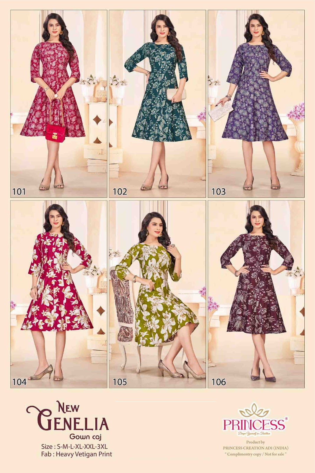 Genelia Princess Creation Vetican Feeding Kurtis Wholesale Price