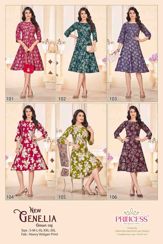 Genelia Princess Creation Vetican Feeding Kurtis Wholesale Price
