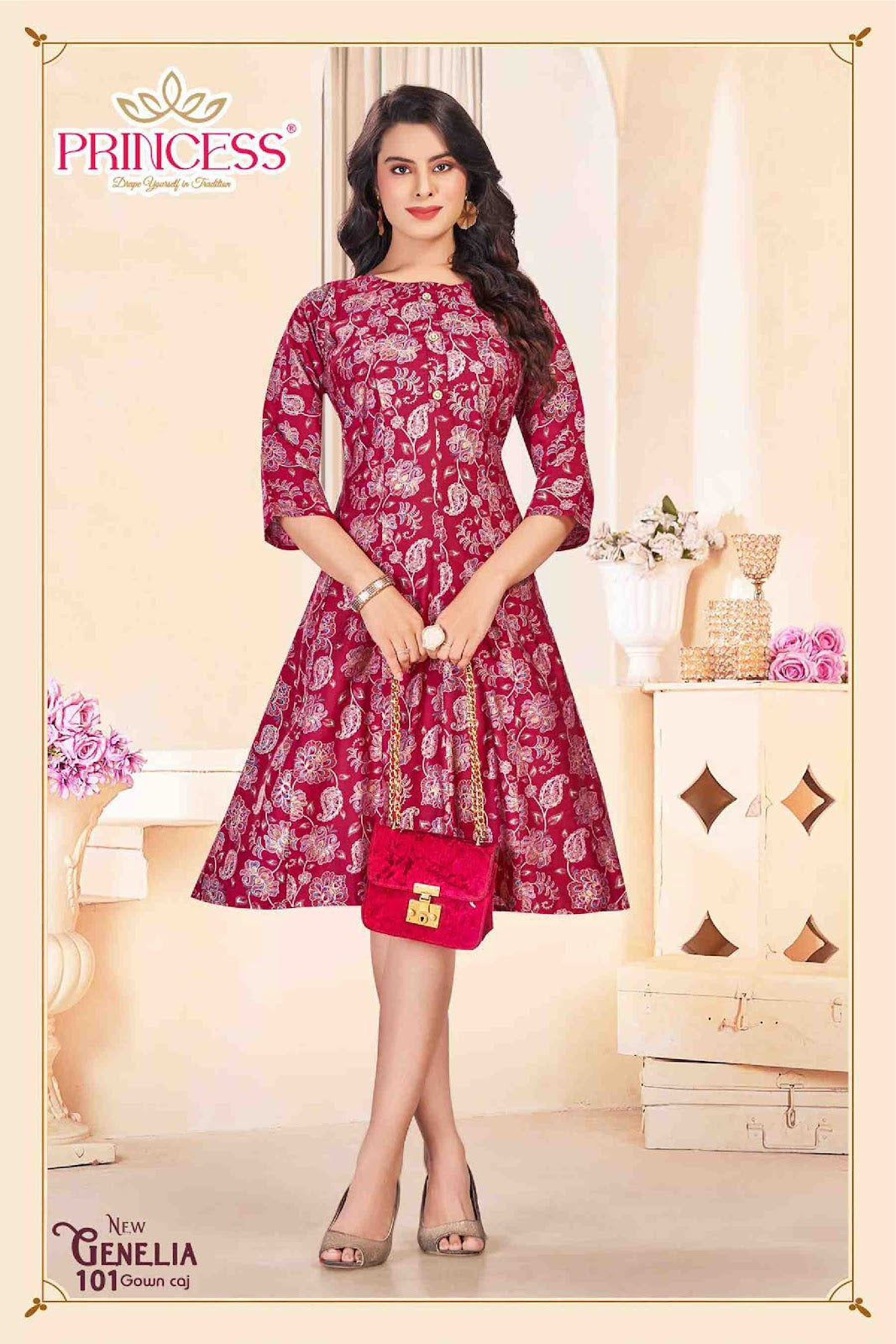 Genelia Princess Creation Vetican Feeding Kurtis Wholesale Price