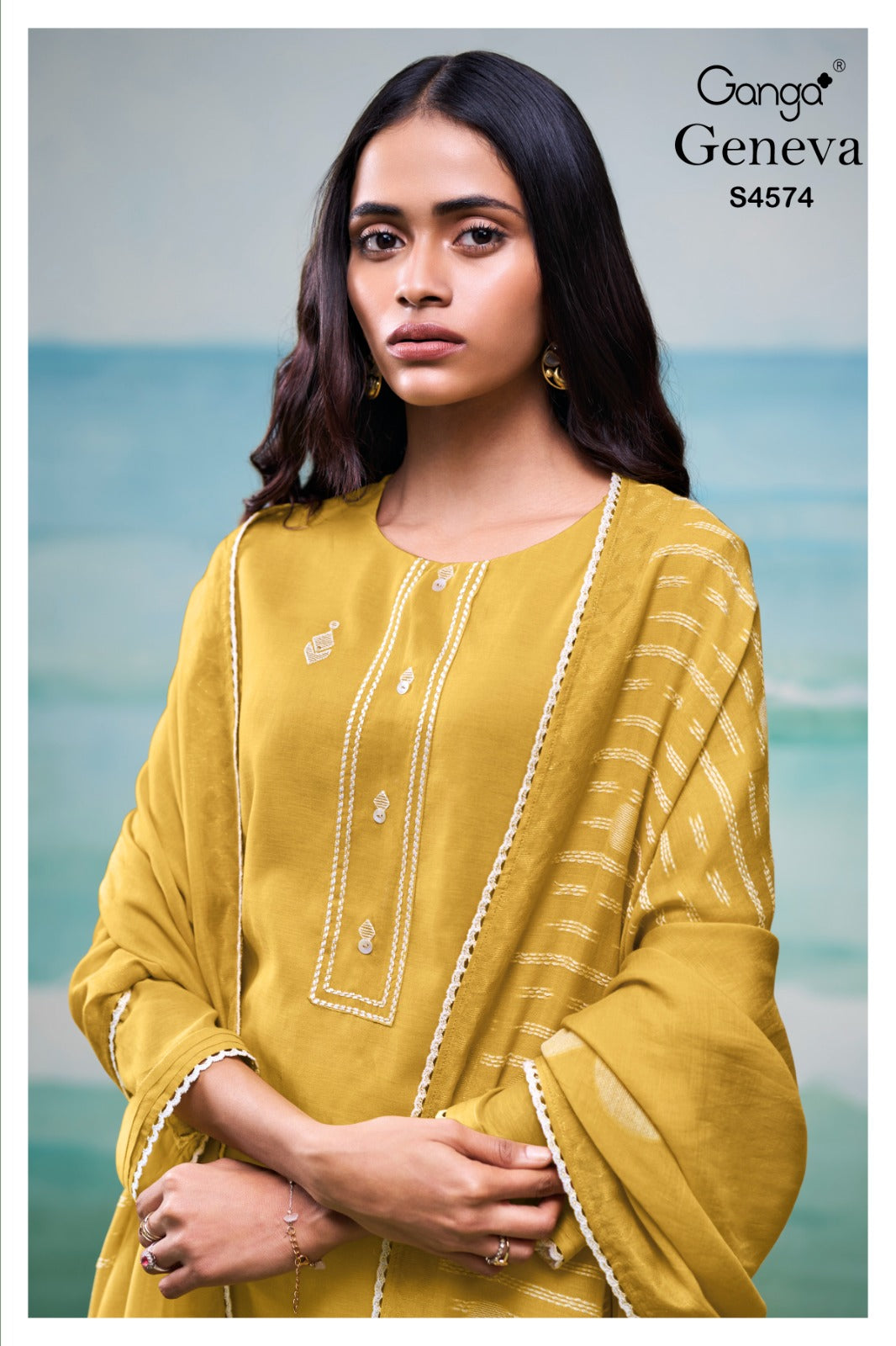 Geneva 4574 Ganga Mul Plazzo Style Suits Exporter Gujarat