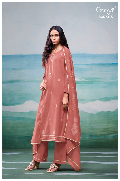 Geneva 4574 Ganga Mul Plazzo Style Suits Exporter Gujarat
