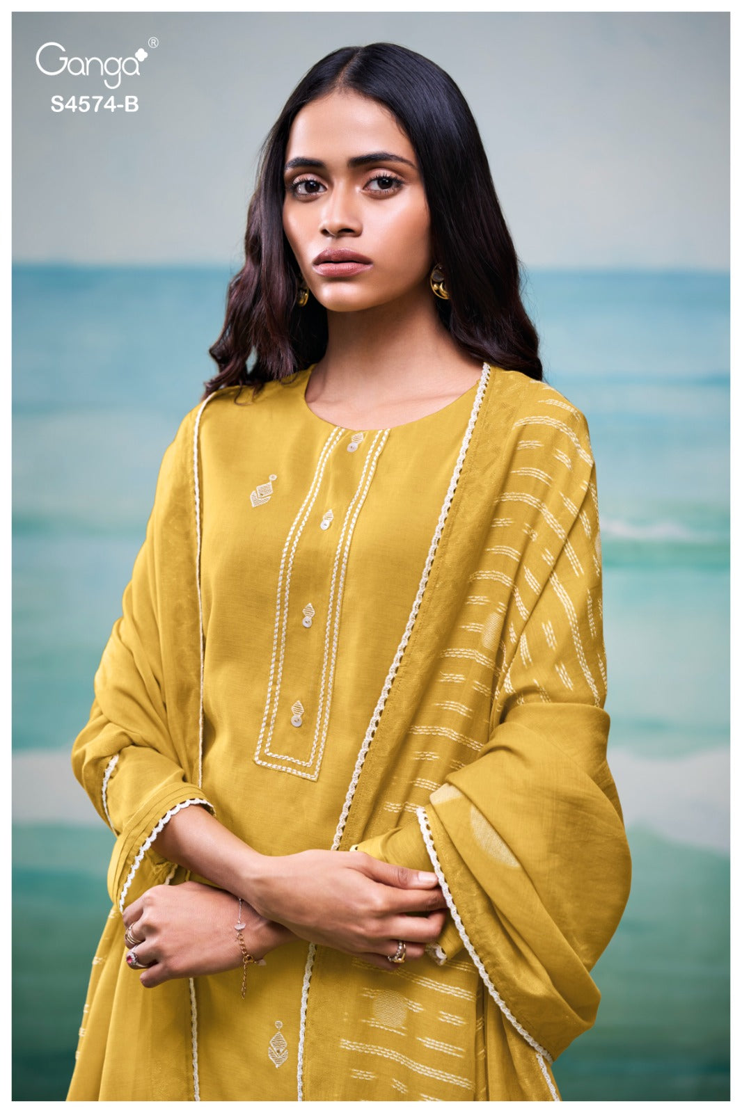 Geneva 4574 Ganga Mul Plazzo Style Suits Exporter Gujarat