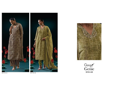 Genie 3133 Ganga Premium Bemberg Plazzo Style Suits Wholesaler India