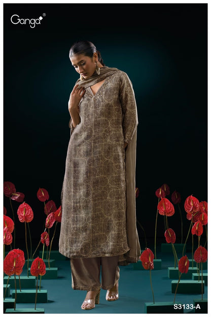 Genie 3133 Ganga Premium Bemberg Plazzo Style Suits Wholesaler India
