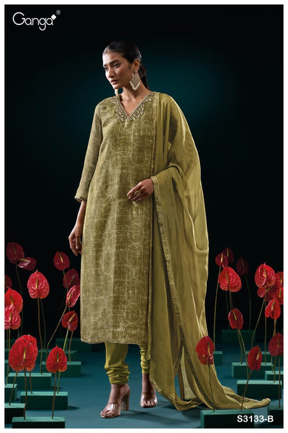 Genie 3133 Ganga Premium Bemberg Plazzo Style Suits Wholesaler India