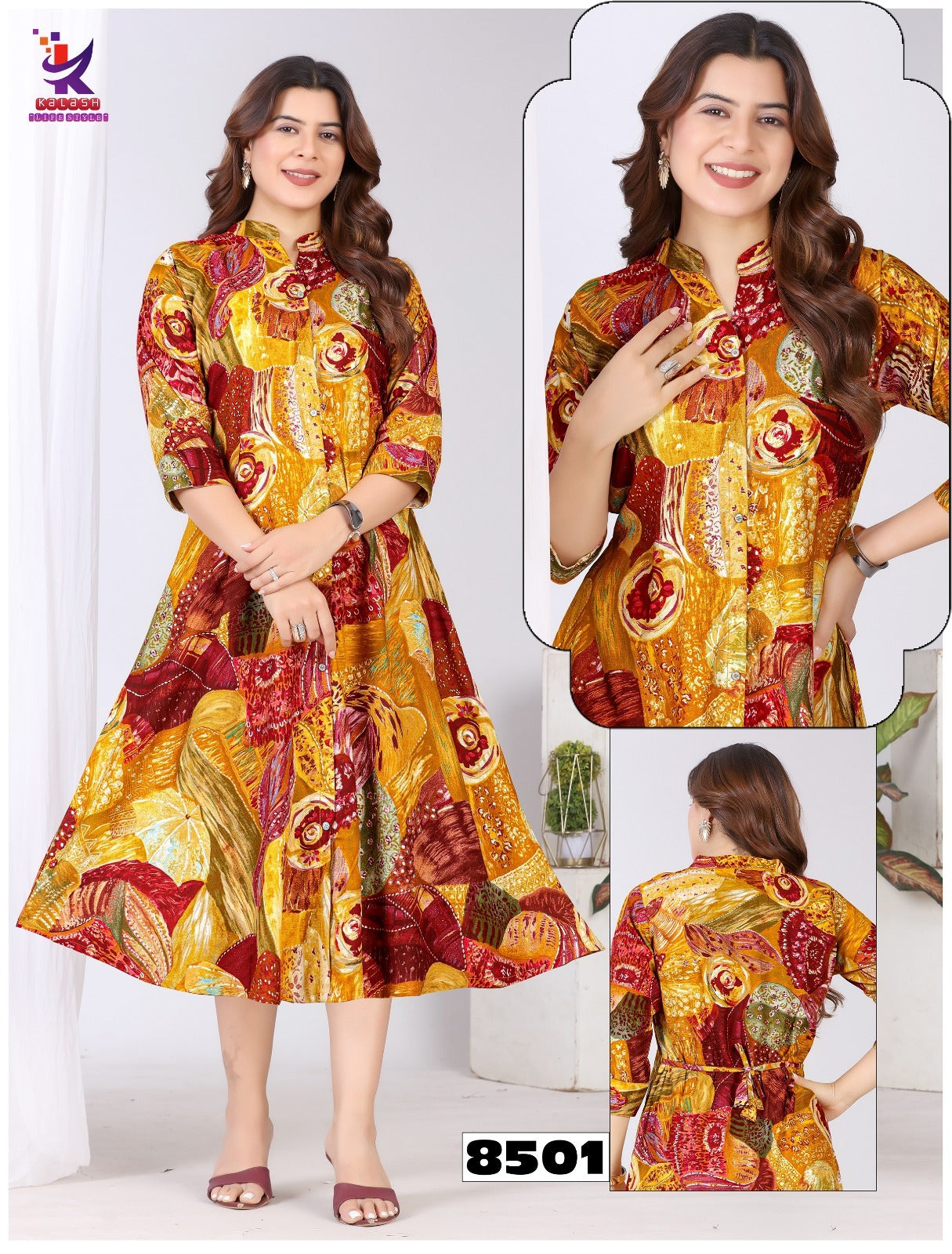 Genuine Style Plus Size Mlm Kalash Lifestyle Rayon 14Kg Anarkali Kurtis Supplier