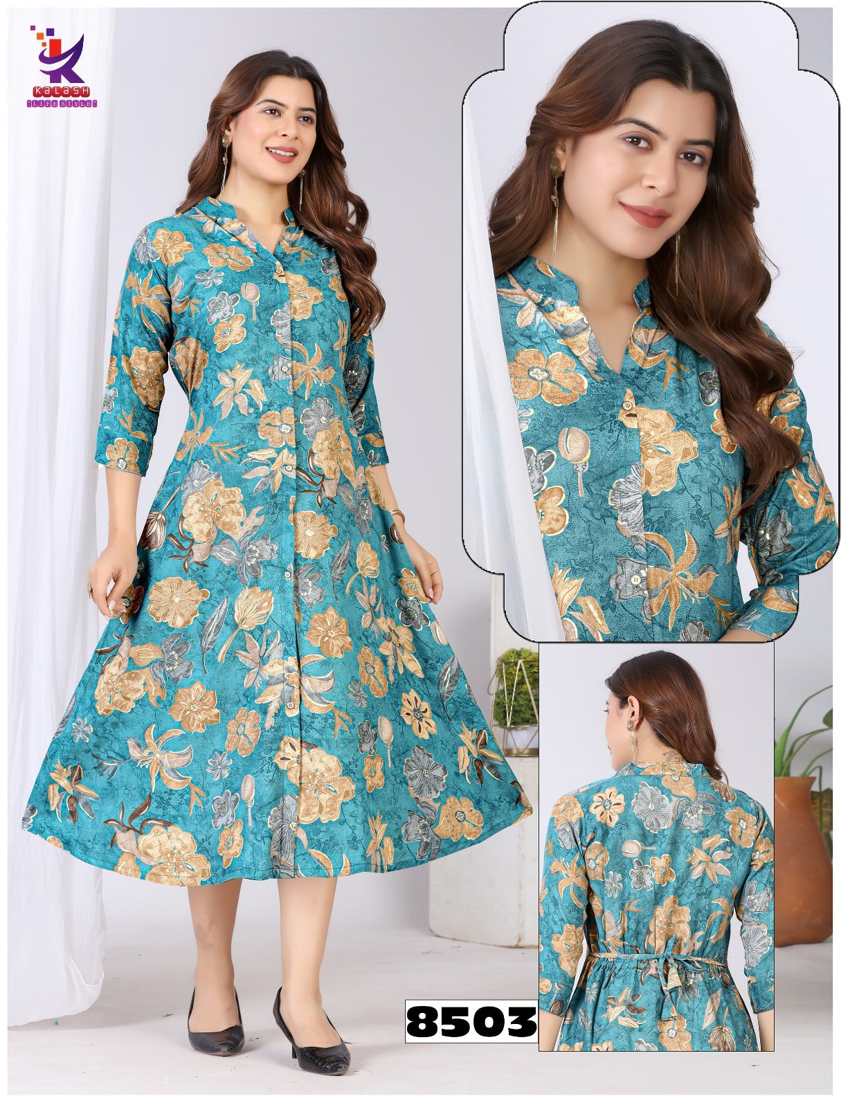 Genuine Style Plus Size Mlm Kalash Lifestyle Rayon 14Kg Anarkali Kurtis Supplier