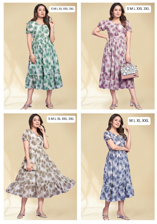 Georgette 191124 Ruc One Piece Supplier Gujarat