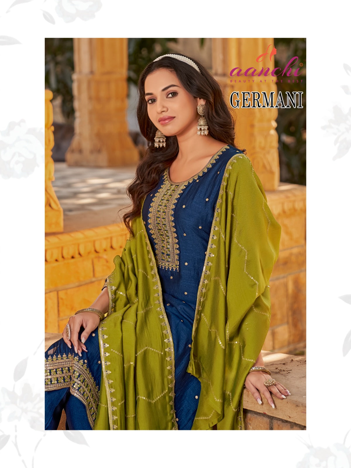 Germany Aanchi Vichitra Silk Readymade Suits Wholesaler Ahmedabad