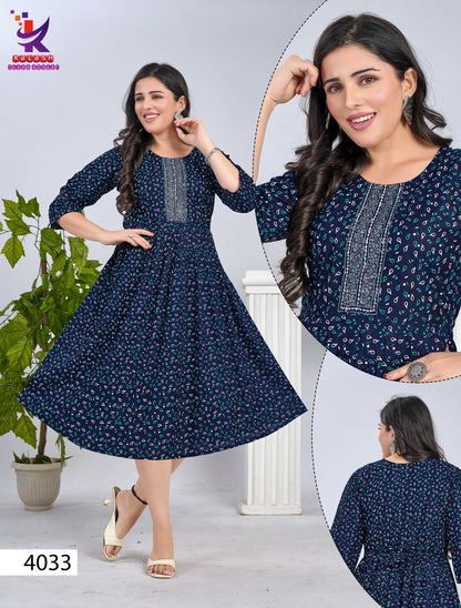 Get The Look 2 Mlm Kalash Lifestyle Rayon 14Kg Anarkali Kurtis Wholesaler Gujarat