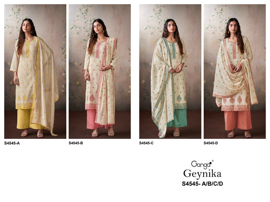 Geynika 4545 Ganga Viscose Plazzo Style Suits Exporter Gujarat