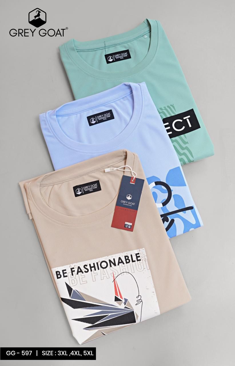Gg 597 Grey Goat Dry Fit Mens Tshirts Wholesale