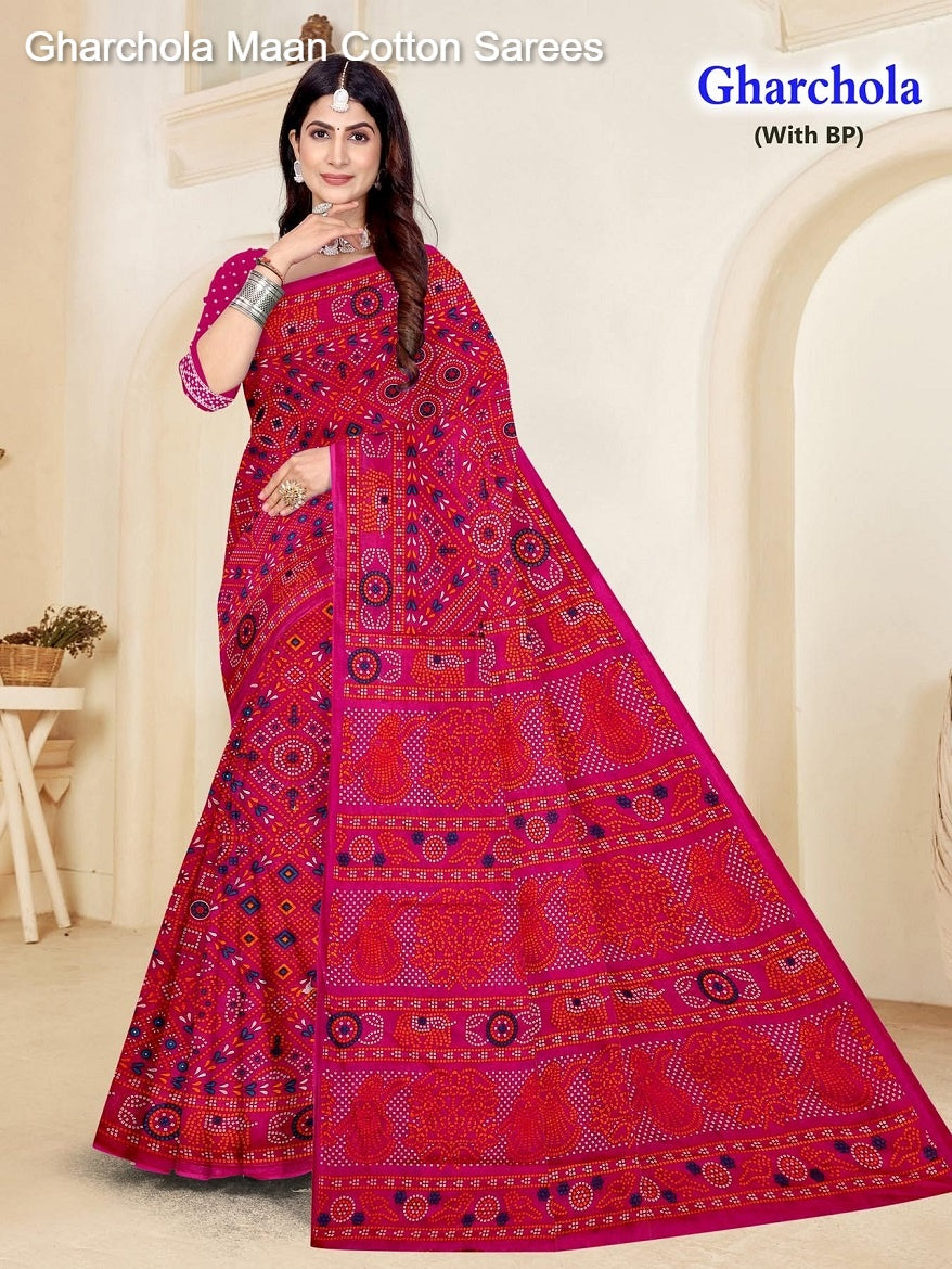 Gharchola Maan Cotton Sarees Wholesaler India