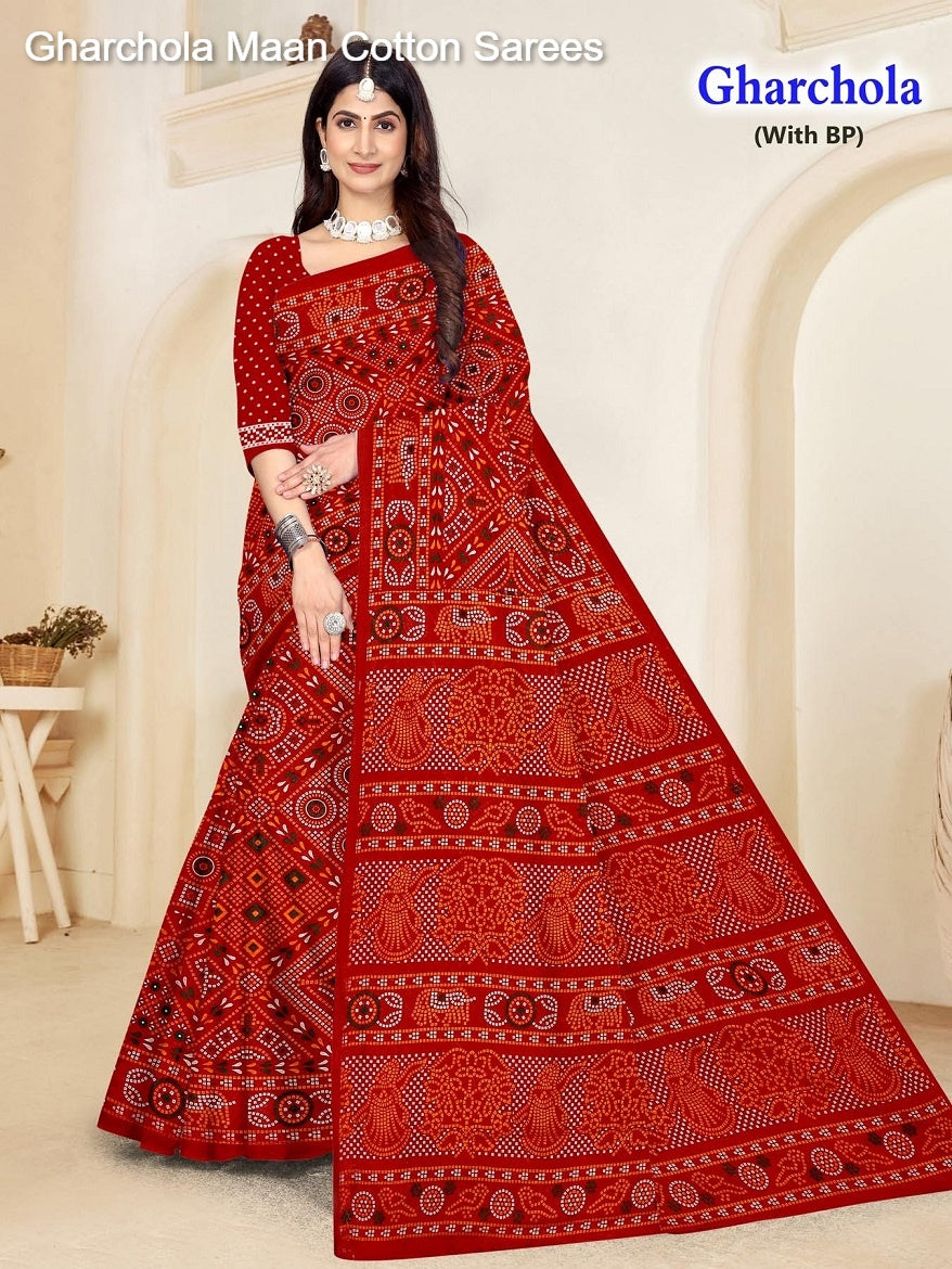 Gharchola Maan Cotton Sarees Wholesaler India