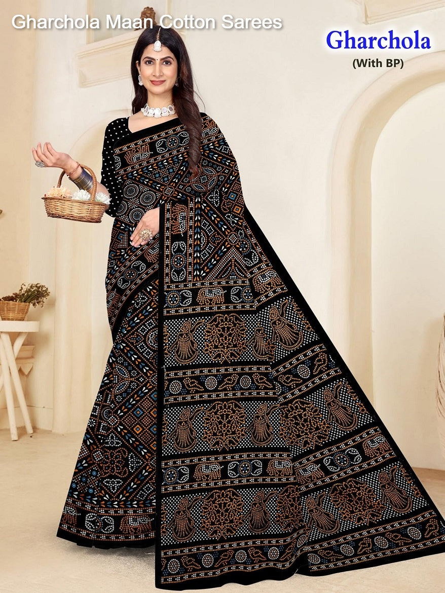 Gharchola Maan Cotton Sarees Wholesaler India